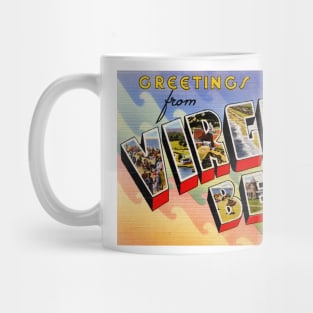 Greetings from Virginia Beach, VA - Vintage Large Letter Postcard Mug